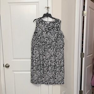 Charter Club Black and White Paisley Midi Dress